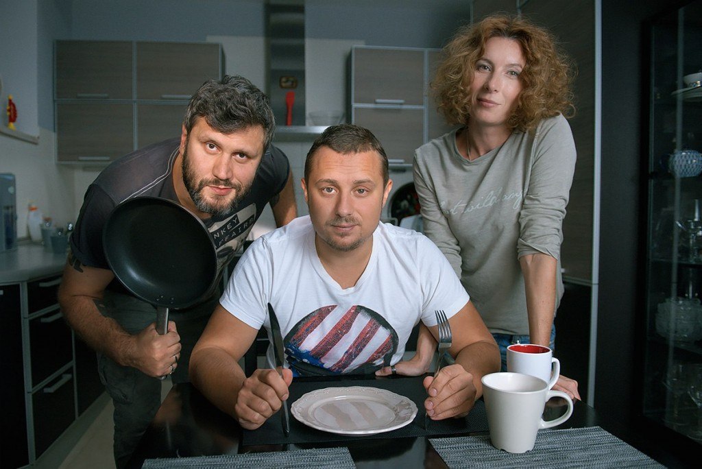 На фото - Александр Бон, Игорь Паньков и Татьяна Борисова
